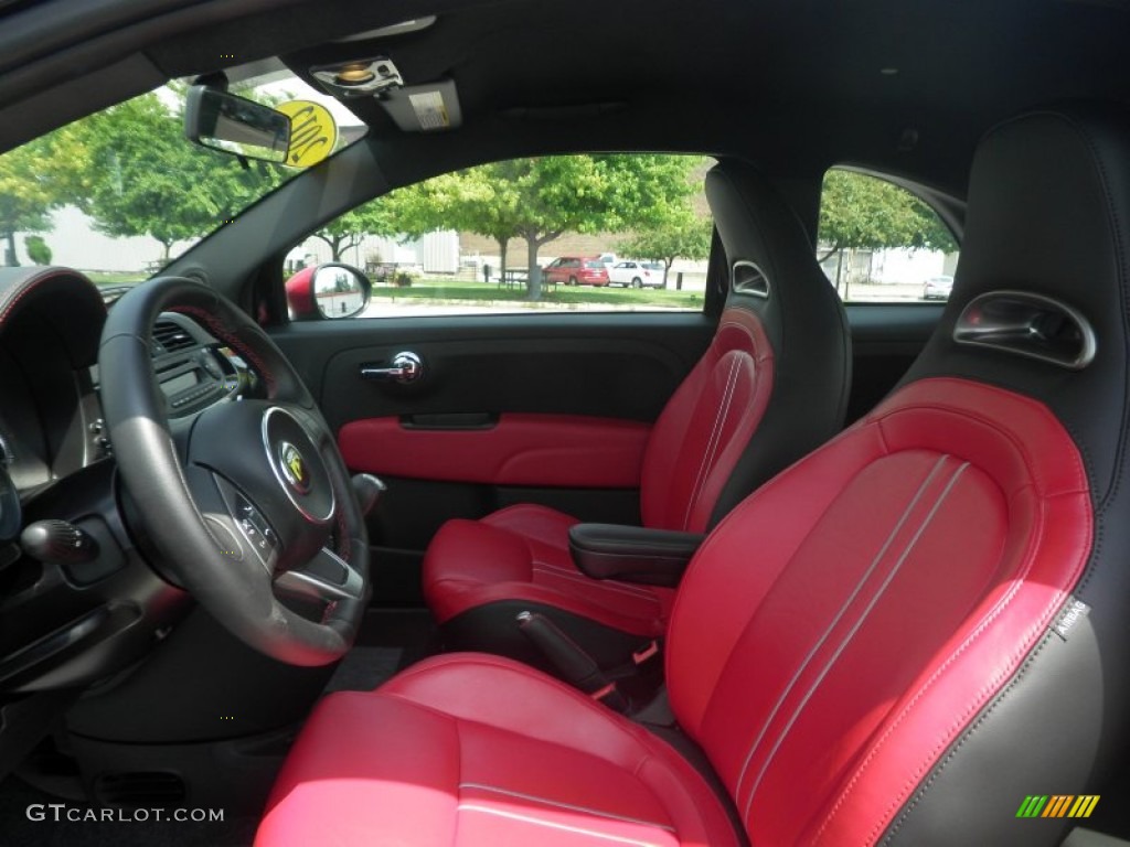 Abarth Rosso Leather (Red) Interior 2012 Fiat 500 Abarth Photo #84224282