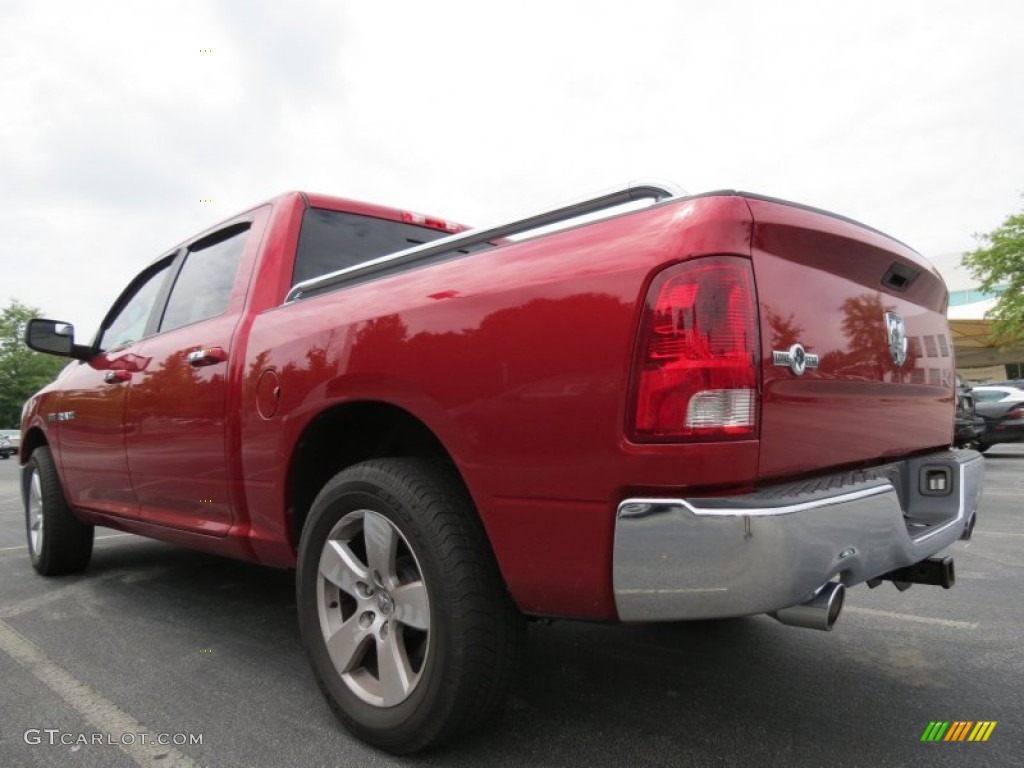 2010 Ram 1500 SLT Crew Cab - Inferno Red Crystal Pearl / Dark Slate/Medium Graystone photo #2