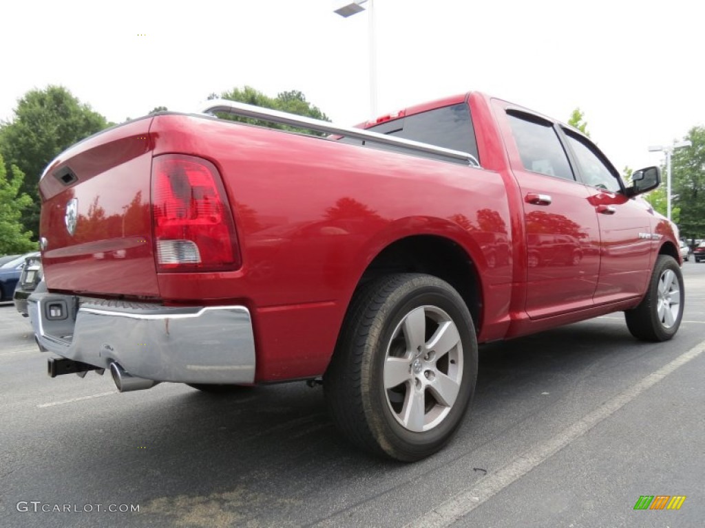 2010 Ram 1500 SLT Crew Cab - Inferno Red Crystal Pearl / Dark Slate/Medium Graystone photo #3