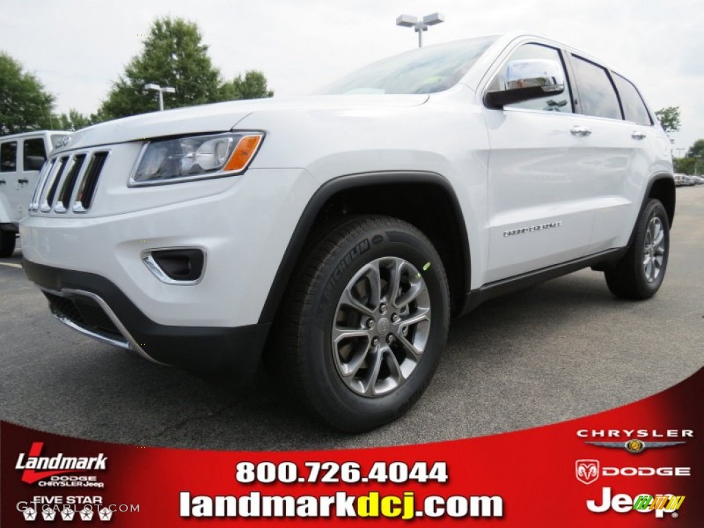 2014 Grand Cherokee Limited - Bright White / Morocco Black photo #1