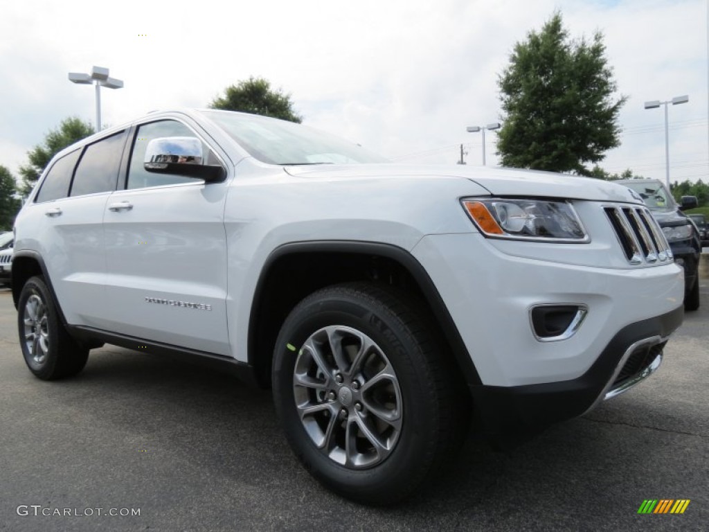 2014 Grand Cherokee Limited - Bright White / Morocco Black photo #4