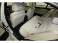 2014 BMW 5 Series Ivory White/Black Interior Rear Seat Photo