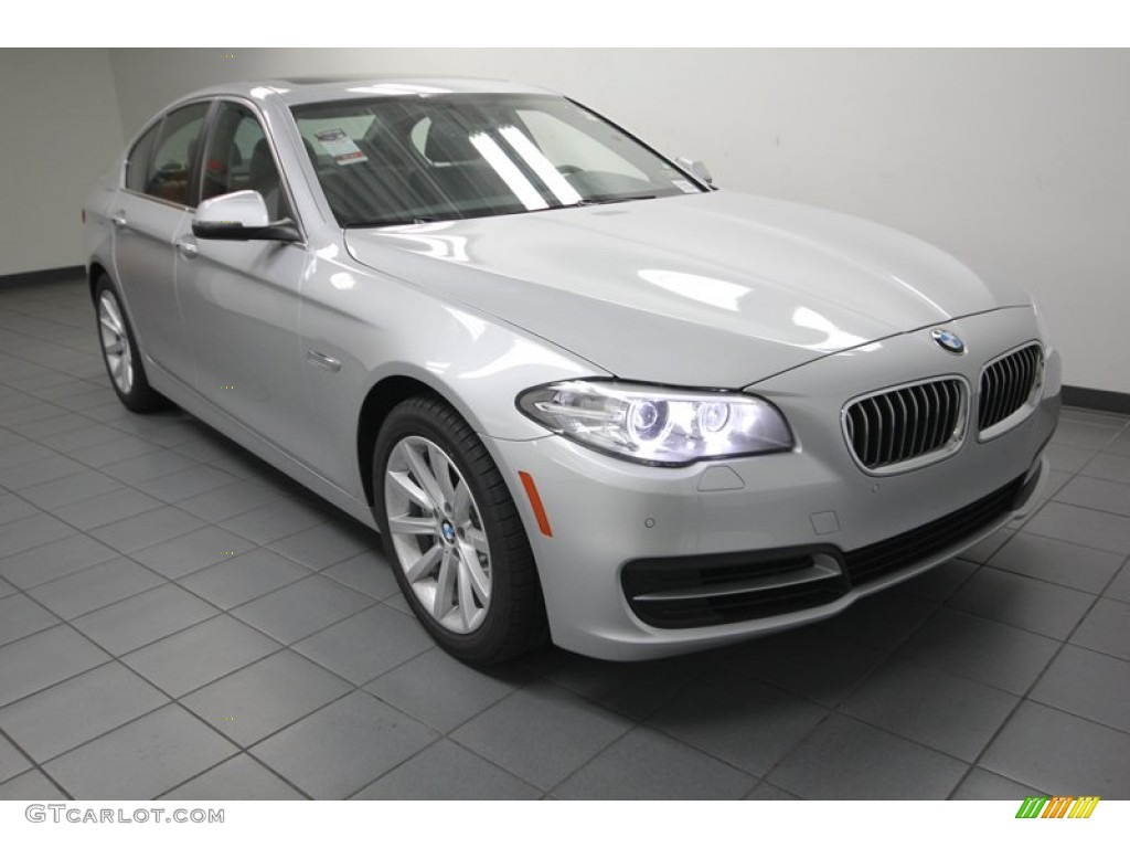 2014 5 Series 535i Sedan - Glacier Silver Metallic / Black photo #1