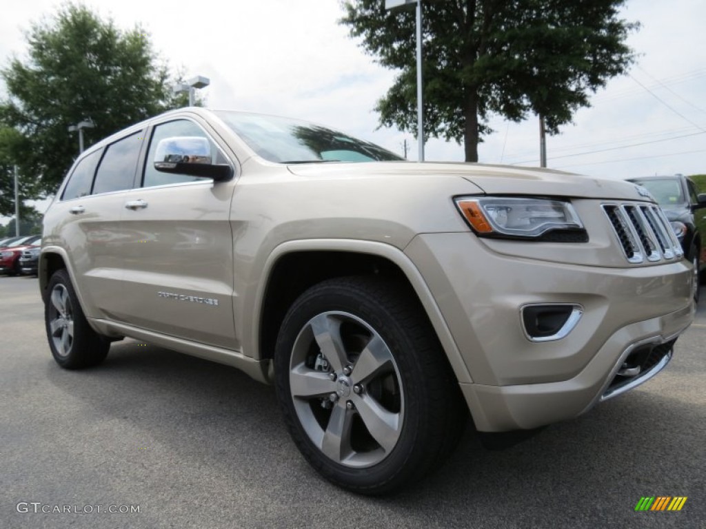 2014 Grand Cherokee Overland 4x4 - Cashmere Pearl / Overland Nepal Jeep Brown Light Frost photo #4