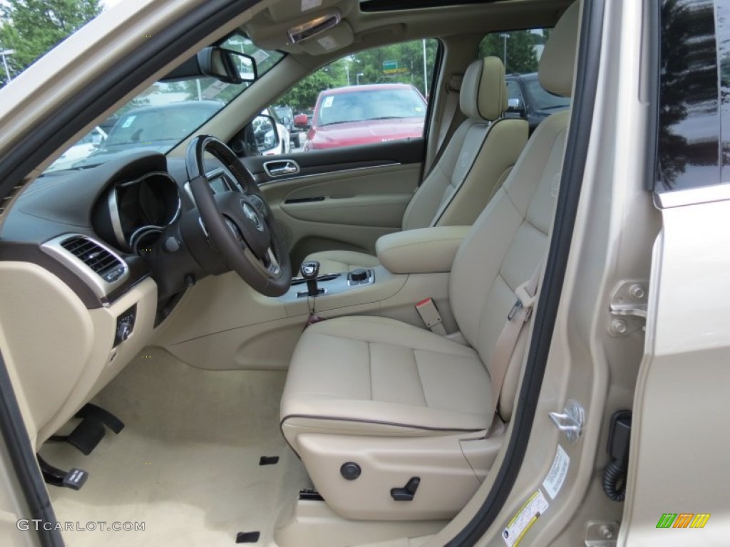 2014 Grand Cherokee Overland 4x4 - Cashmere Pearl / Overland Nepal Jeep Brown Light Frost photo #6