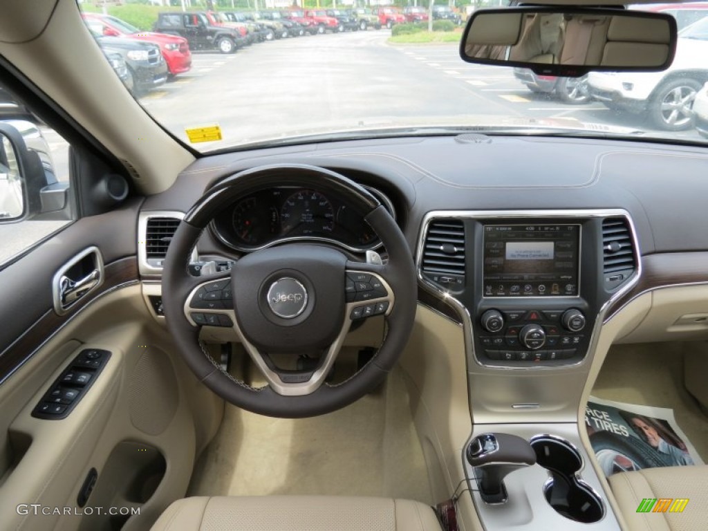 2014 Grand Cherokee Overland 4x4 - Cashmere Pearl / Overland Nepal Jeep Brown Light Frost photo #9