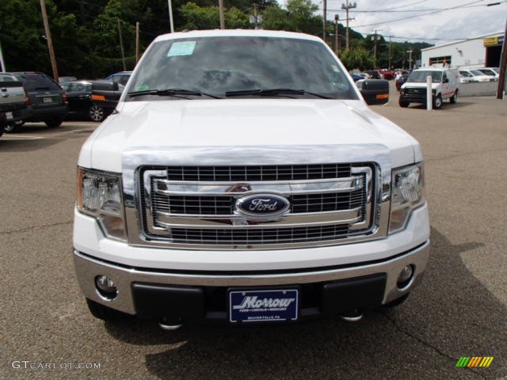 2013 F150 XLT SuperCab 4x4 - Oxford White / Steel Gray photo #3