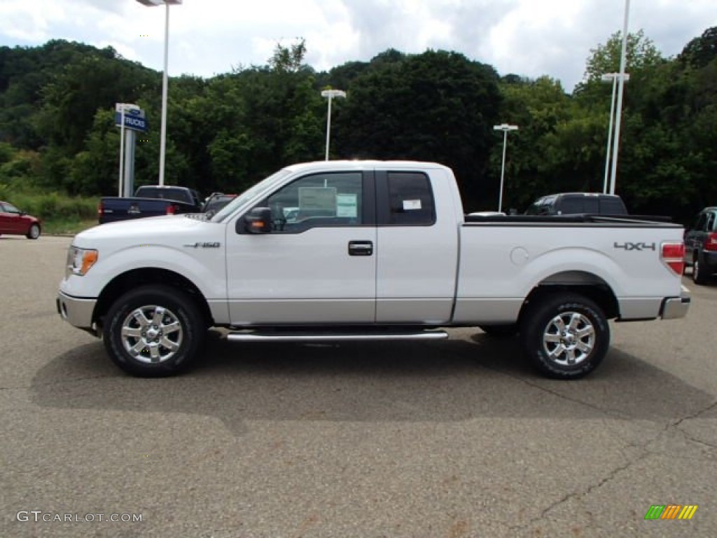 2013 F150 XLT SuperCab 4x4 - Oxford White / Steel Gray photo #5