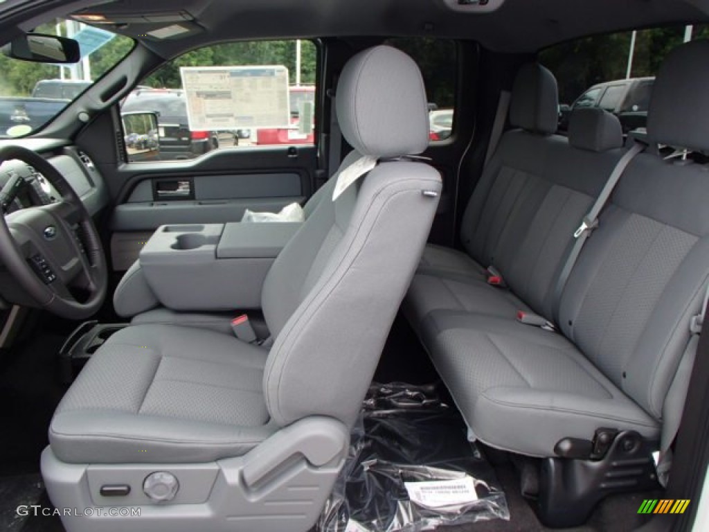 2013 F150 XLT SuperCab 4x4 - Oxford White / Steel Gray photo #13