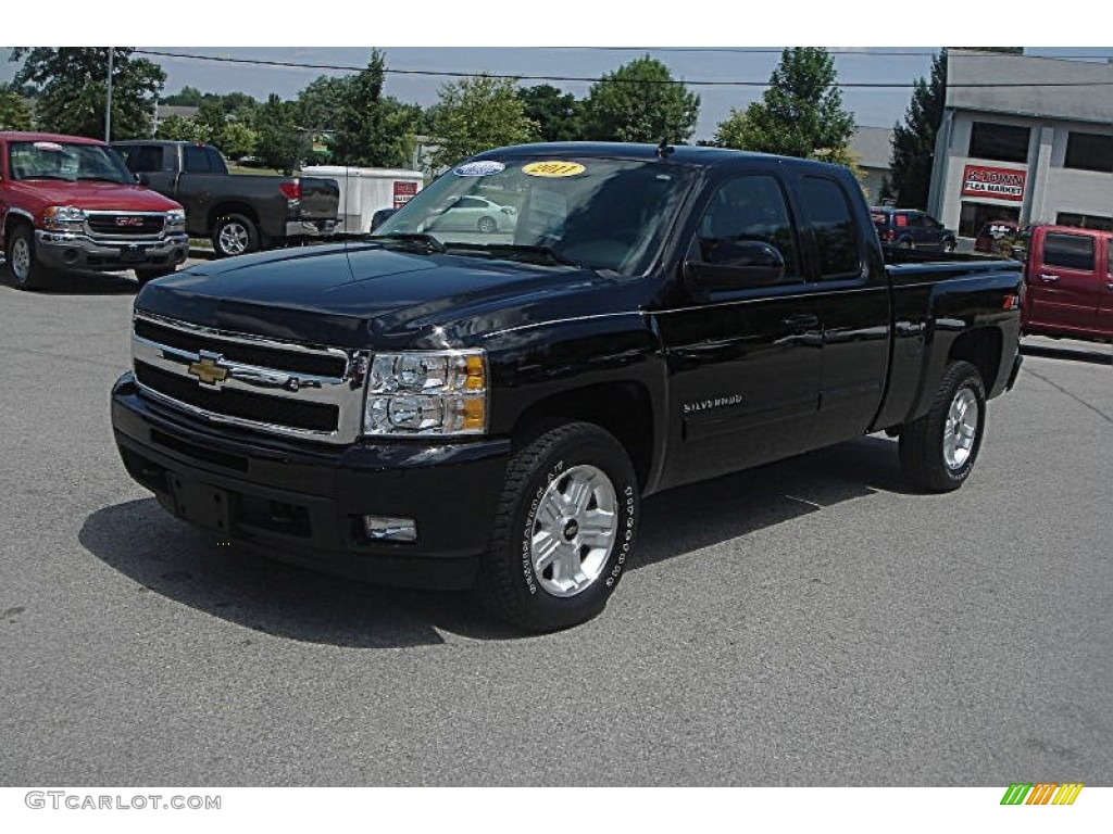 2011 Silverado 1500 LTZ Extended Cab 4x4 - Black / Ebony photo #1