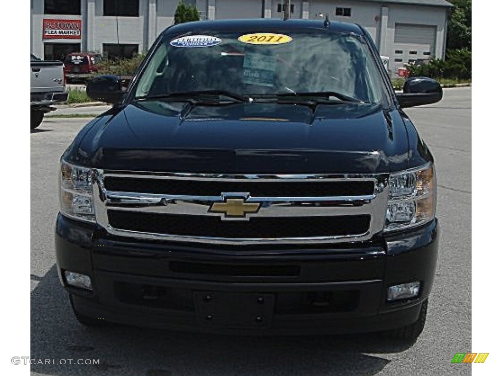 2011 Silverado 1500 LTZ Extended Cab 4x4 - Black / Ebony photo #2