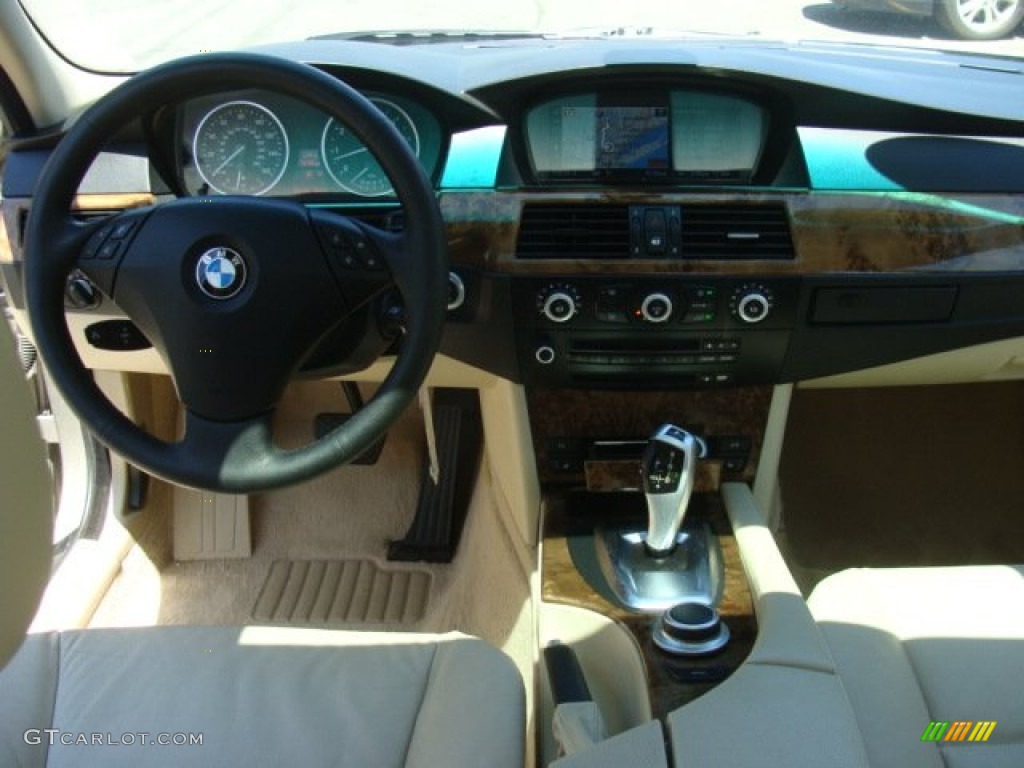 2008 5 Series 535xi Sedan - Platinum Bronze Metallic / Cream Beige Dakota Leather photo #12