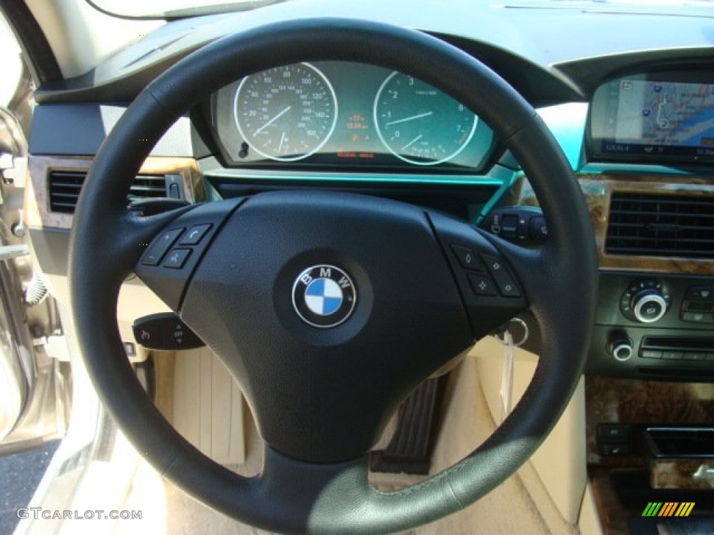 2008 5 Series 535xi Sedan - Platinum Bronze Metallic / Cream Beige Dakota Leather photo #14