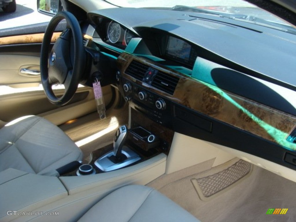 2008 5 Series 535xi Sedan - Platinum Bronze Metallic / Cream Beige Dakota Leather photo #25