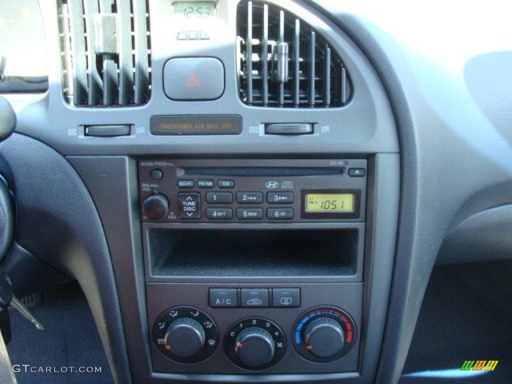 2006 Elantra GLS Sedan - Ebony Black / Gray photo #15