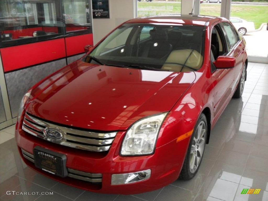 2008 Fusion SEL - Redfire Metallic / Charcoal Black/Red photo #1