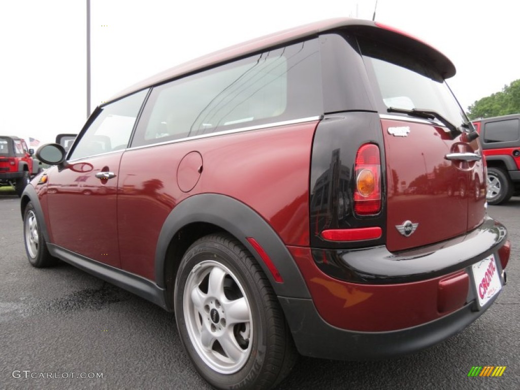 2008 Cooper Clubman - Nightfire Red Metallic / Gravity Tuscan Beige photo #5