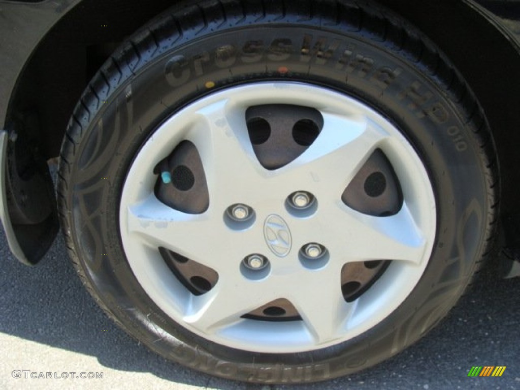 2006 Elantra GLS Sedan - Ebony Black / Gray photo #24