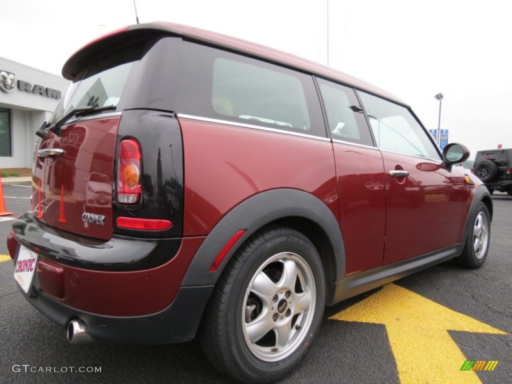 2008 Cooper Clubman - Nightfire Red Metallic / Gravity Tuscan Beige photo #7