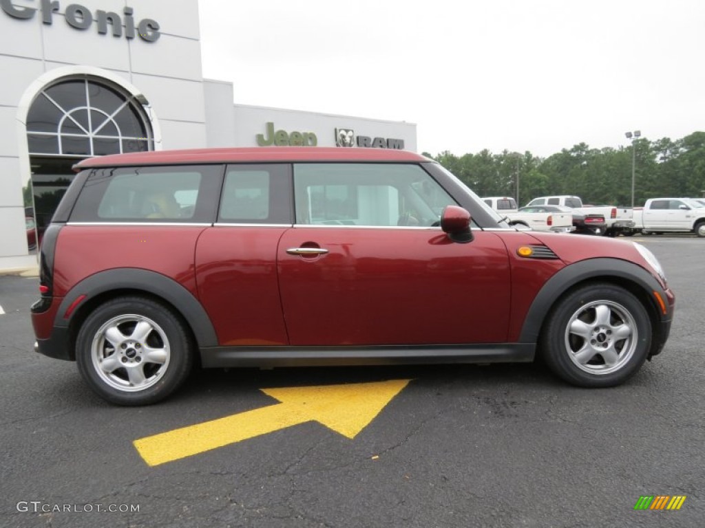 2008 Cooper Clubman - Nightfire Red Metallic / Gravity Tuscan Beige photo #8