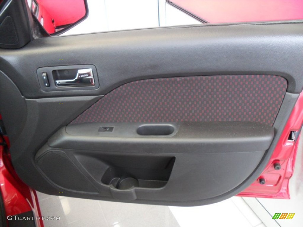 2008 Fusion SEL - Redfire Metallic / Charcoal Black/Red photo #21