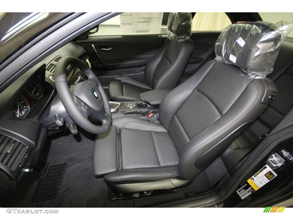 Black Interior 2013 BMW 1 Series 135i Coupe Photo #84227633
