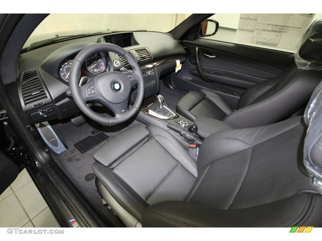 Black Interior 2013 BMW 1 Series 135i Coupe Photo #84227813