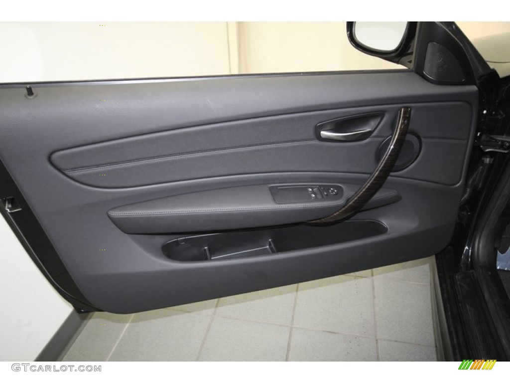 2013 BMW 1 Series 135i Coupe Black Door Panel Photo #84227852
