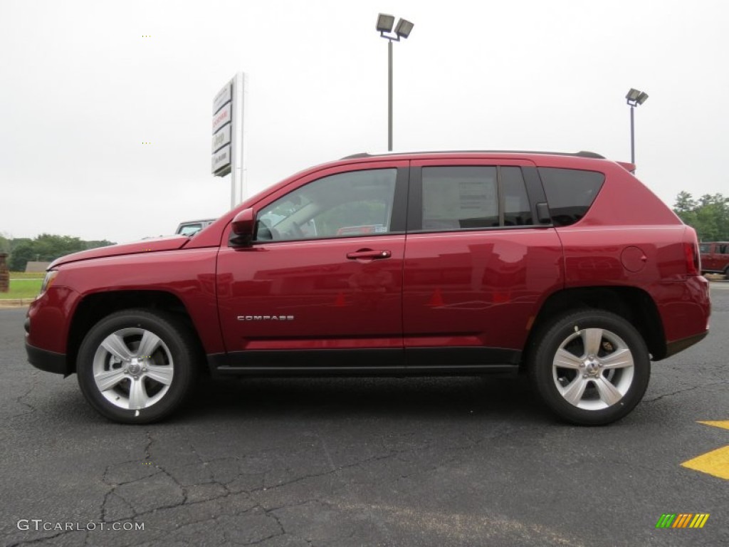 Deep Cherry Red Crystal Pearl 2014 Jeep Compass Latitude Exterior Photo #84228305