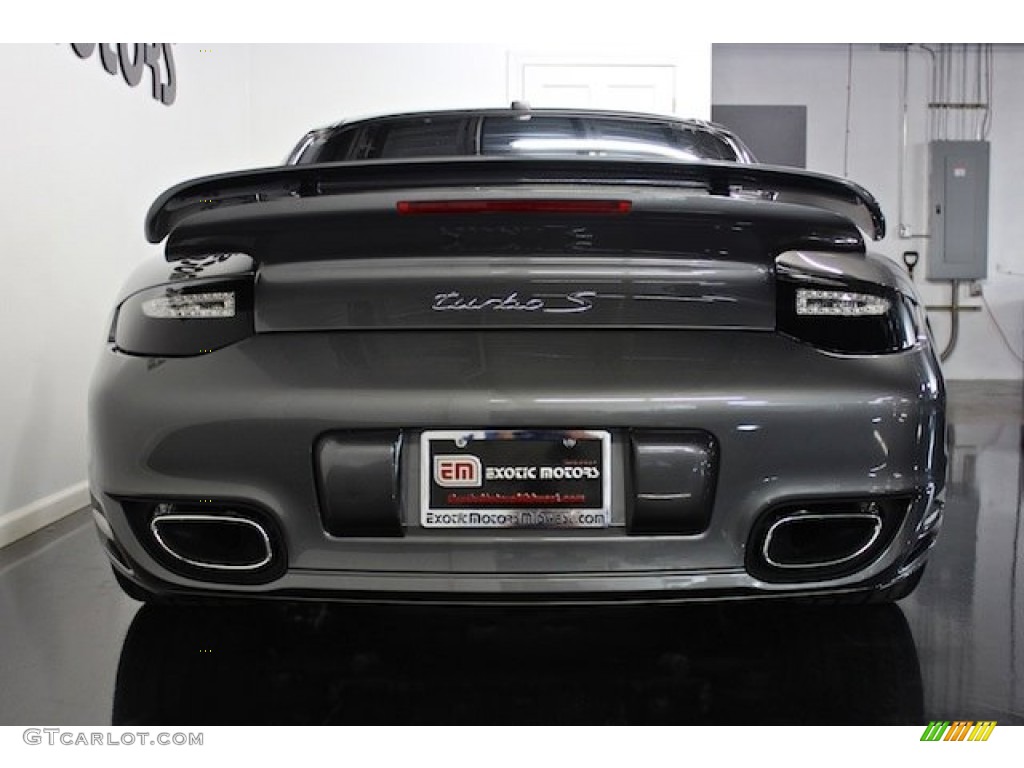 2012 911 Turbo S Coupe - Meteor Grey Metallic / Black photo #12