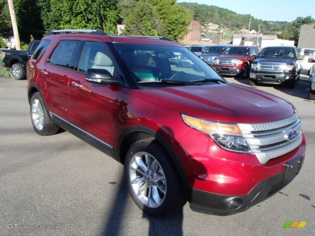 2014 Explorer XLT 4WD - Ruby Red / Medium Light Stone photo #3