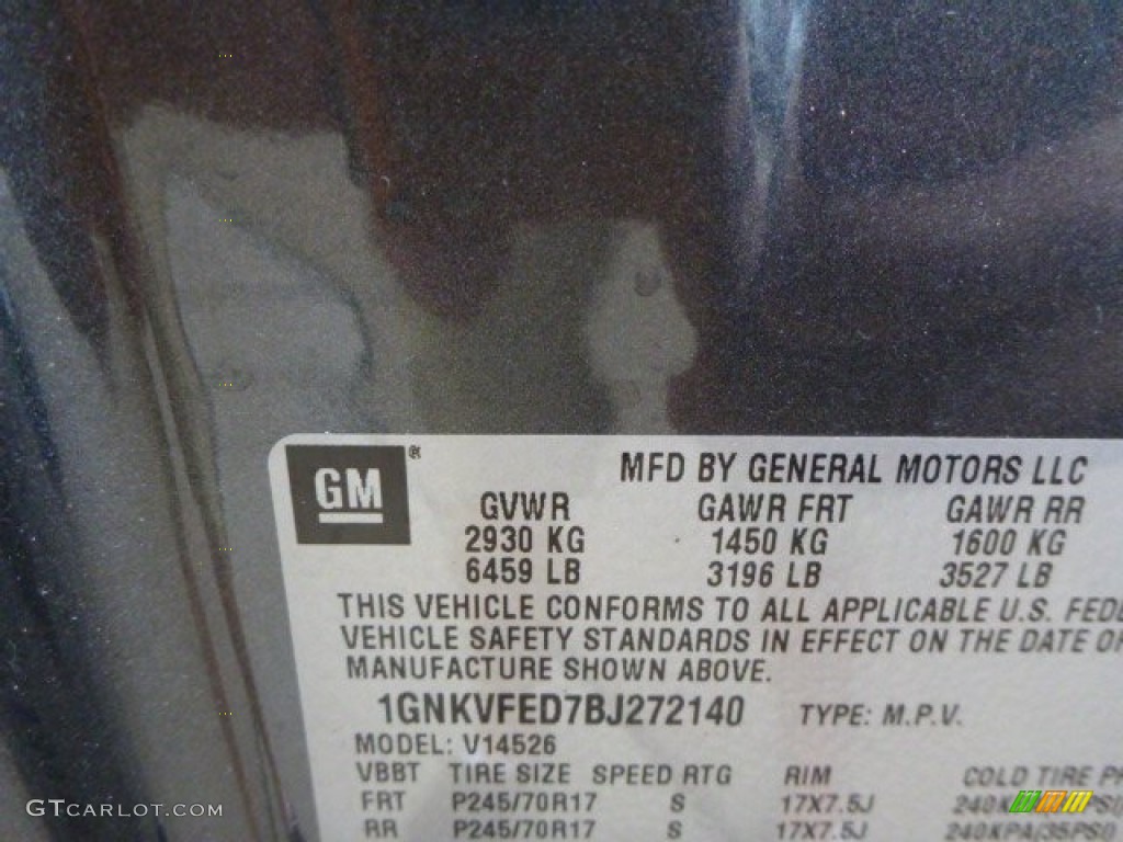 2011 Traverse LS AWD - Cyber Gray Metallic / Dark Gray/Light Gray photo #20