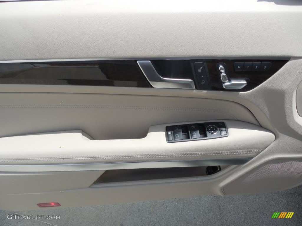2014 E 350 Coupe - Diamond White Metallic / Silk Beige/Espresso Brown photo #6