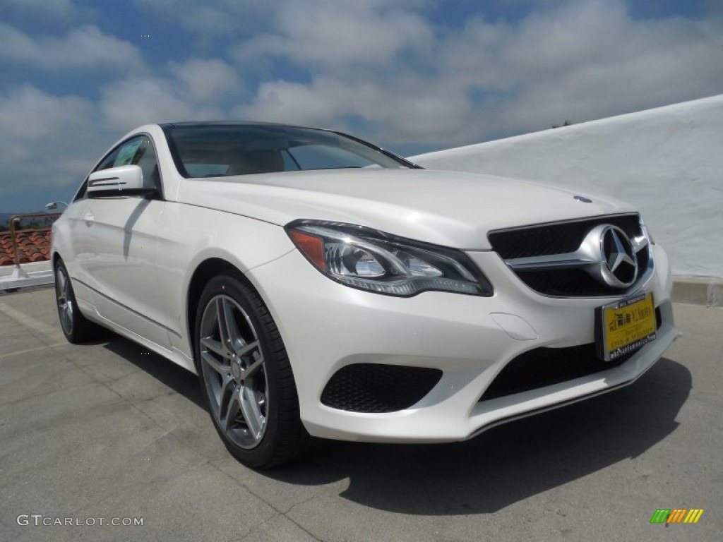 2014 E 350 Coupe - Diamond White Metallic / Silk Beige/Espresso Brown photo #11