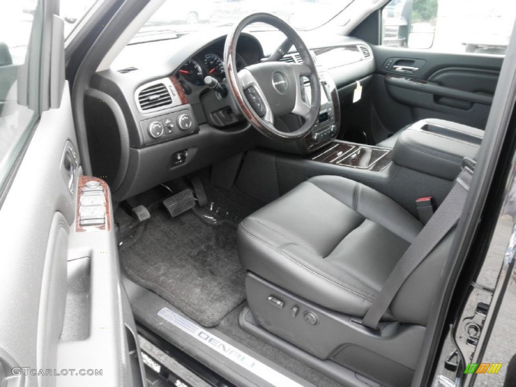 Ebony Interior 2014 GMC Sierra 2500HD Denali Crew Cab 4x4 Photo #84236732