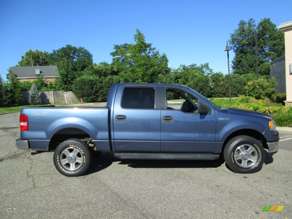 2005 F150 XLT SuperCrew 4x4 - Medium Wedgewood Blue Metallic / Medium Flint/Dark Flint Grey photo #10