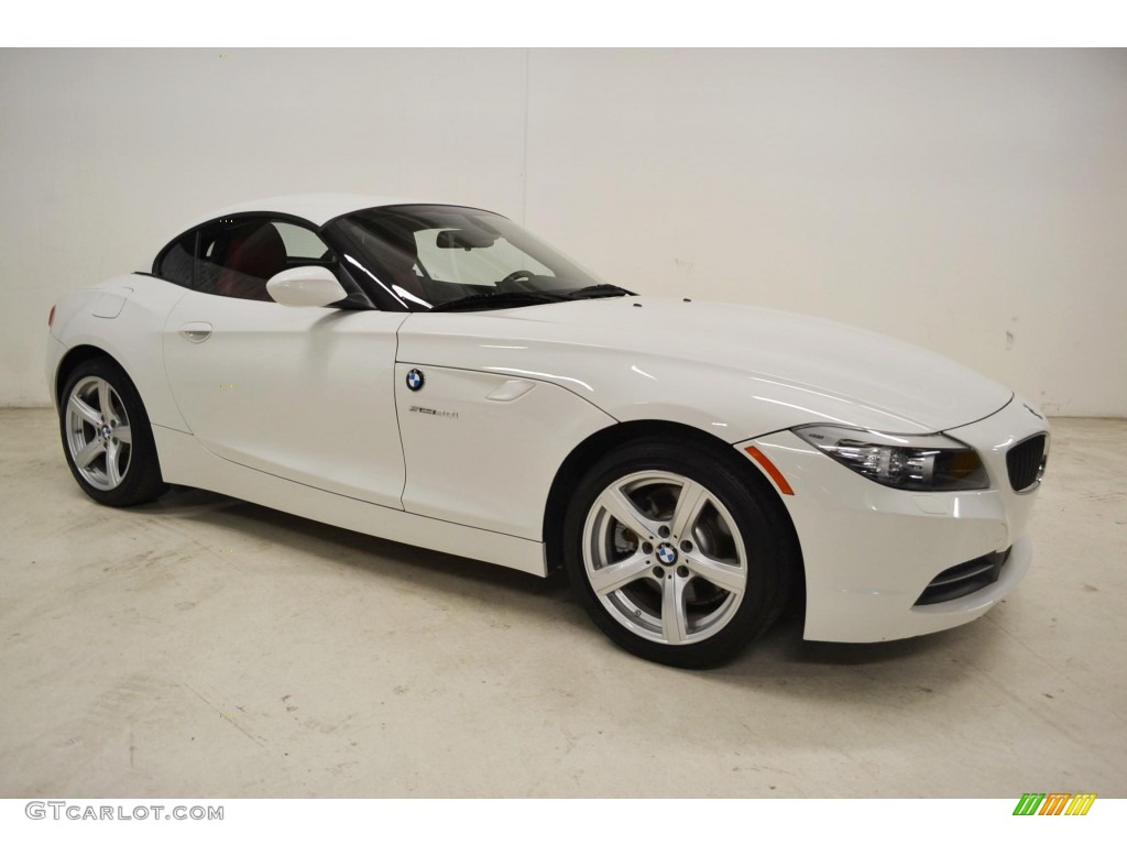 2011 Z4 sDrive30i Roadster - Alpine White / Coral Red photo #2