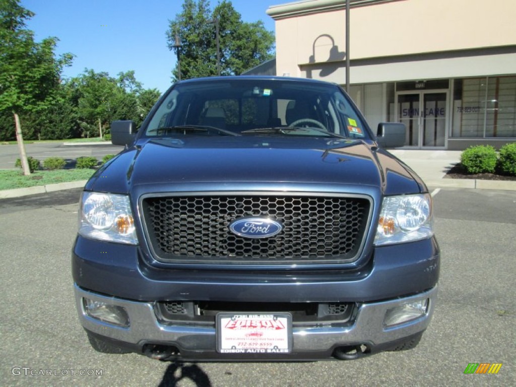 2005 F150 XLT SuperCrew 4x4 - Medium Wedgewood Blue Metallic / Medium Flint/Dark Flint Grey photo #13