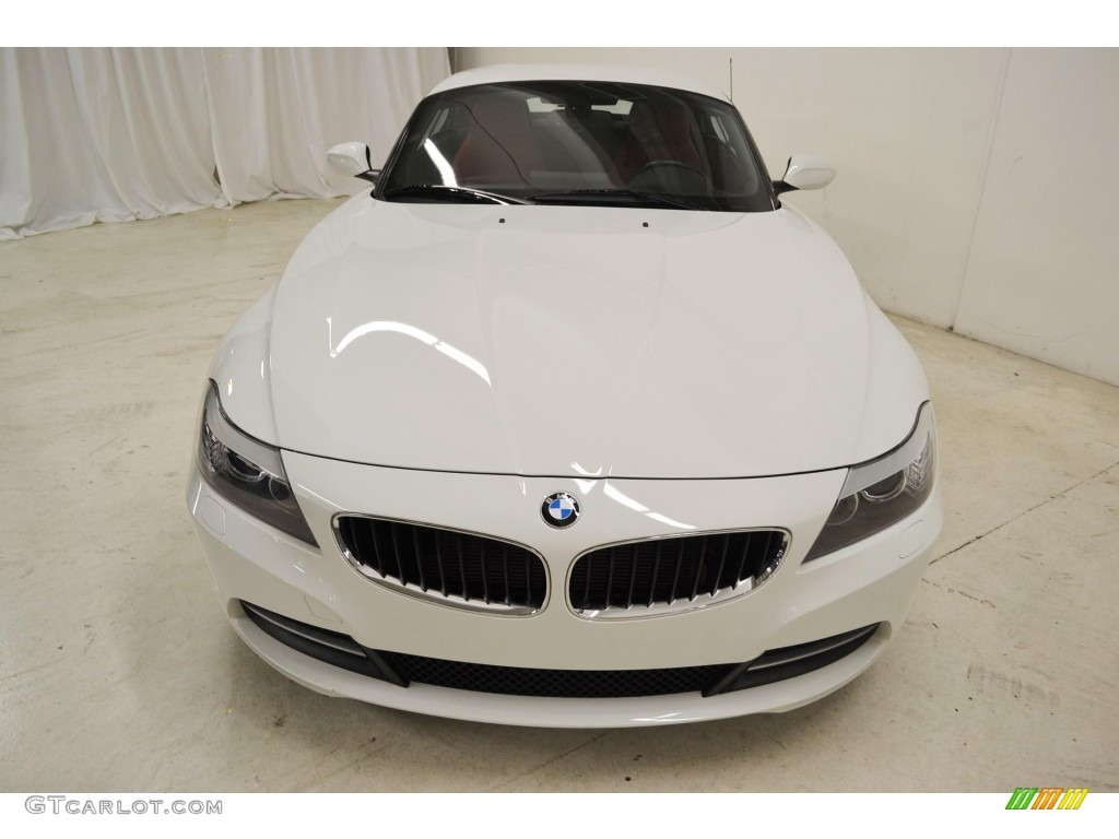 2011 Z4 sDrive30i Roadster - Alpine White / Coral Red photo #4