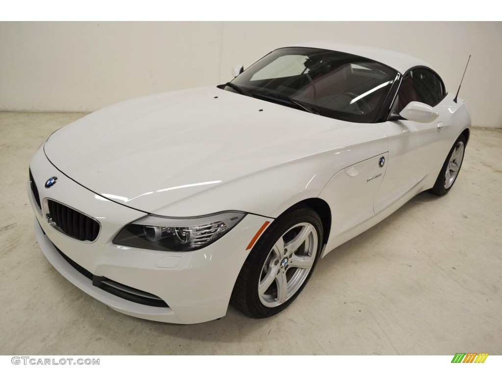 2011 Z4 sDrive30i Roadster - Alpine White / Coral Red photo #5
