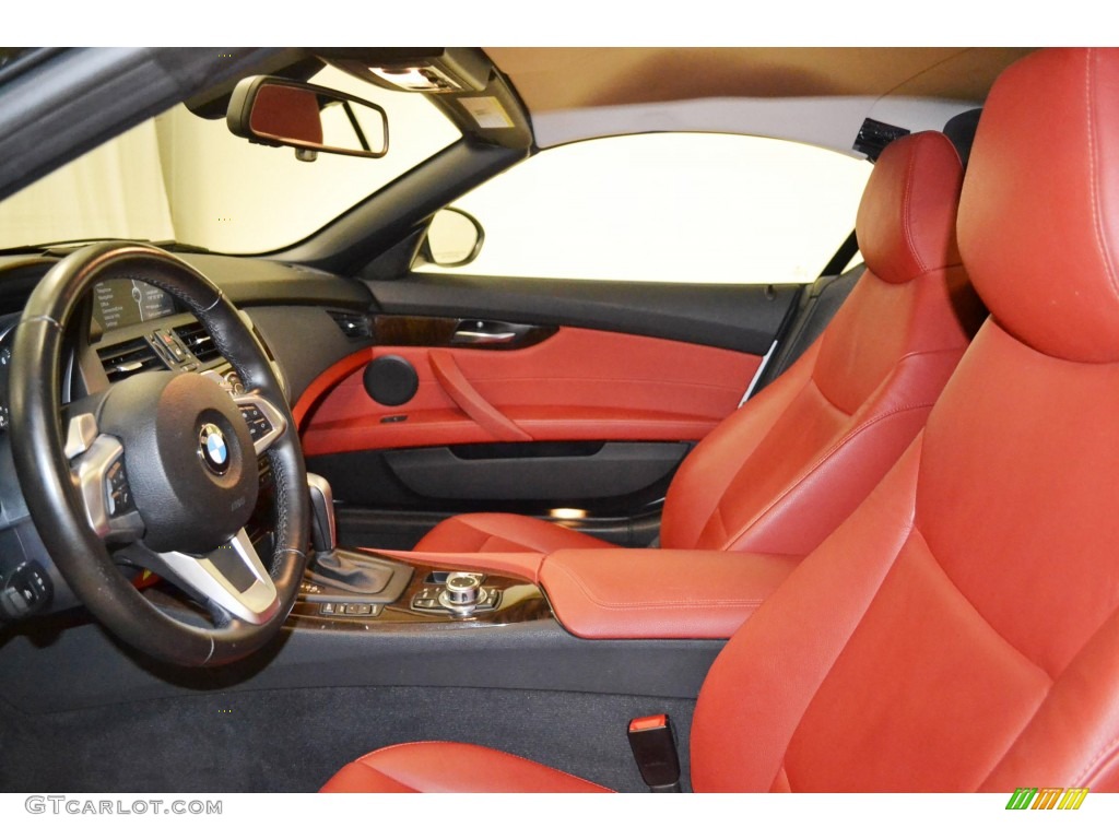 2011 Z4 sDrive30i Roadster - Alpine White / Coral Red photo #10