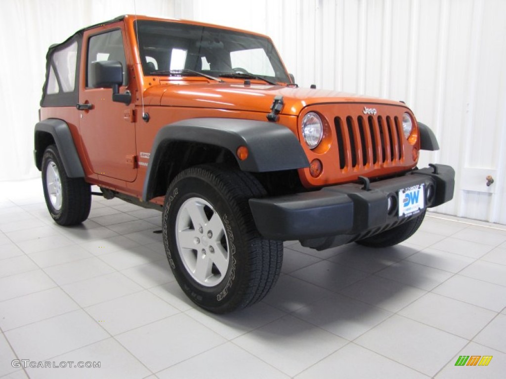 2011 Wrangler Sport 4x4 - Mango Tango Pearl / Black photo #1