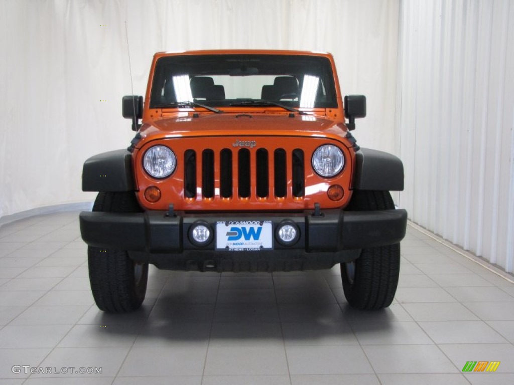 2011 Wrangler Sport 4x4 - Mango Tango Pearl / Black photo #2