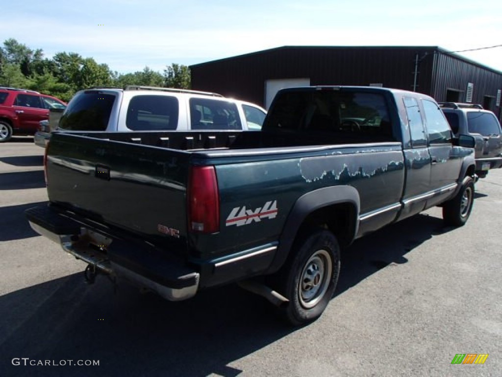 2000 Sierra 2500 SLE Extended Cab 4x4 - Meadow Green Metallic / Pewter photo #6