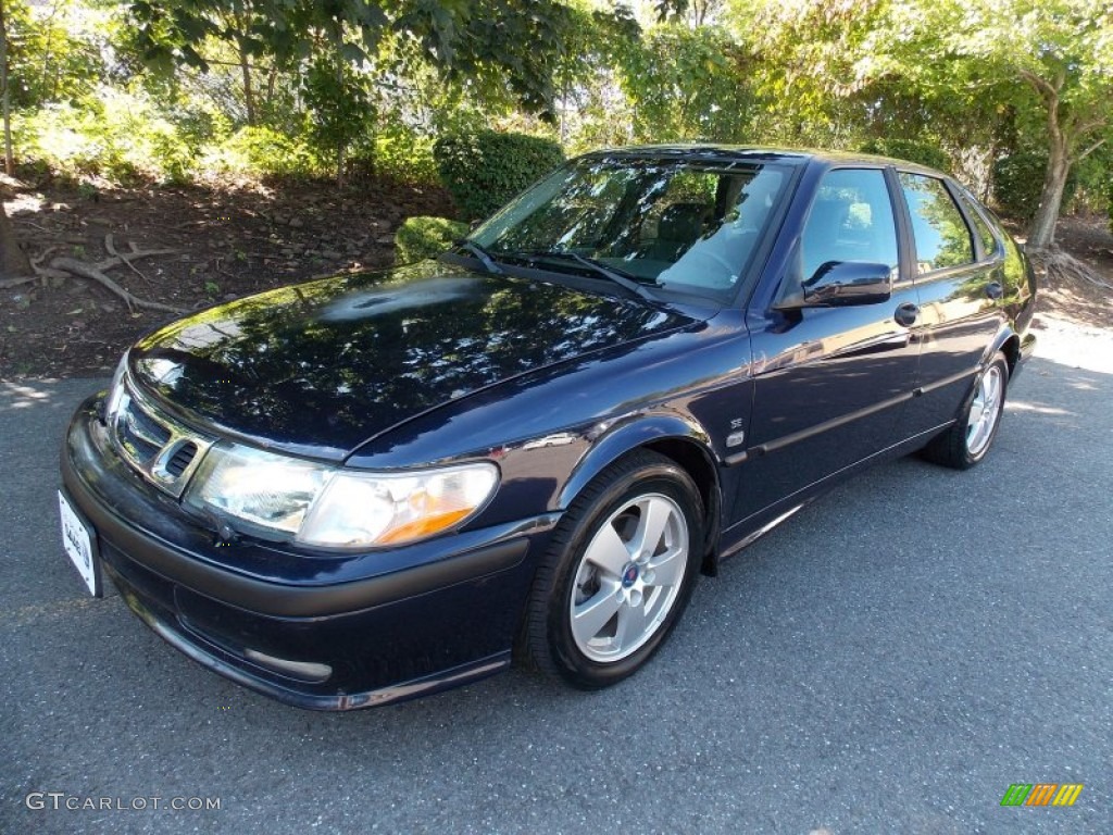 2002 9-3 SE Sedan - Midnight Blue Metallic / Charcoal Gray photo #1