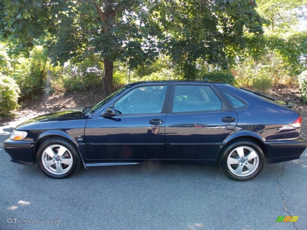2002 9-3 SE Sedan - Midnight Blue Metallic / Charcoal Gray photo #2