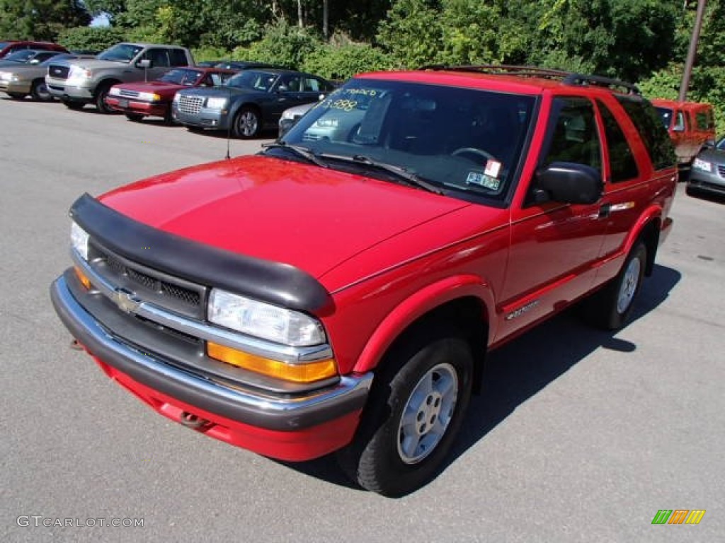 2000 Blazer LS 4x4 - Victory Red / Graphite Gray photo #3