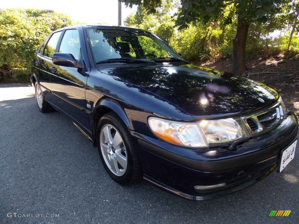 2002 9-3 SE Sedan - Midnight Blue Metallic / Charcoal Gray photo #7