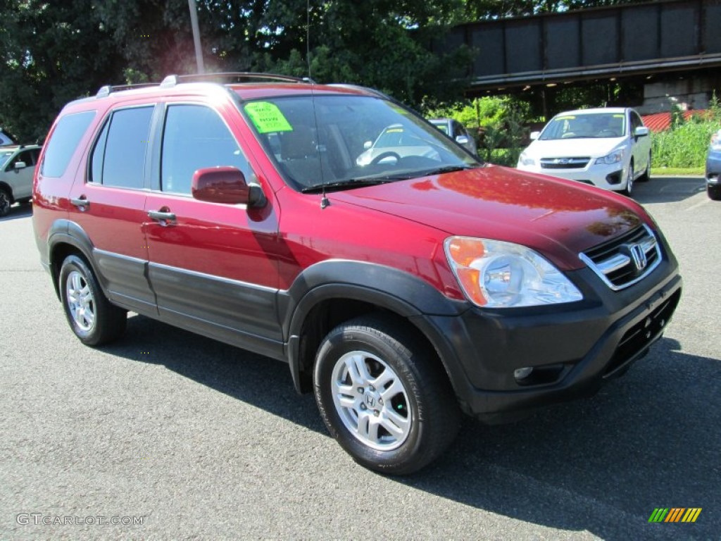 2002 CR-V EX 4WD - Chianti Red Pearl / Saddle photo #4