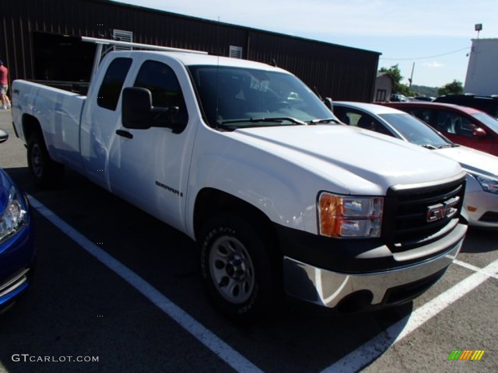 2008 Sierra 1500 Extended Cab 4x4 - Summit White / Dark Titanium photo #1